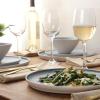 image:imageGibson Elite Coastal Forest Plates and Bowls Sets 12Piece Stoneware Dinnerware Sets Triple Reactive Glaze Dish Set  BlackBlueCream White Coastal Forest