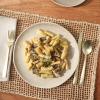image:imageGibson Elite Coastal Forest Plates and Bowls Sets 12Piece Stoneware Dinnerware Sets Triple Reactive Glaze Dish Set  BlackCream Taupe Sandy Pines