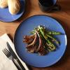 image:imageGibson Elite Pacifco Beach Plates and Bowls Sets 12Piece Stoneware Dinnerware Sets Reactive Glaze Dish Set  BlueBlue