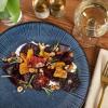 image:imageGibson Elite Pacifco Beach Plates and Bowls Sets 12Piece Stoneware Dinnerware Sets Reactive Glaze Dish Set  BlueBlue Midnight Lune