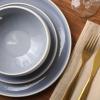 image:imageGibson Elite Pacifco Beach Plates and Bowls Sets 12Piece Stoneware Dinnerware Sets Reactive Glaze Dish Set  BlueBlue Pacifico Beach