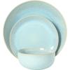 image:imageGibson Elite Pacifco Beach Plates and Bowls Sets 12Piece Stoneware Dinnerware Sets Reactive Glaze Dish Set  BlueBlue Pine Coast