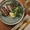 image:imageGibson Elite Pacifco Beach Plates and Bowls Sets 12Piece Stoneware Dinnerware Sets Reactive Glaze Dish Set  BlueGreen Eclipse Swirls