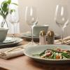 image:imageGibson Elite Pacifco Beach Plates and Bowls Sets 12Piece Stoneware Dinnerware Sets Reactive Glaze Dish Set  BlueGreen Port Barton