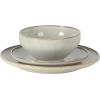 image:imageGibson Elite Pacifco Beach Plates and Bowls Sets 12Piece Stoneware Dinnerware Sets Reactive Glaze Dish Set  BlueMoonstone White White Sands