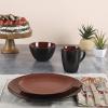 image:imageGibson Elite Pacifco Beach Plates and Bowls Sets 12Piece Stoneware Dinnerware Sets Reactive Glaze Dish Set  BlueRed