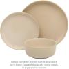 image:imageGibson Elite Pacifco Beach Plates and Bowls Sets 12Piece Stoneware Dinnerware Sets Reactive Glaze Dish Set  BlueTaupe Pasco