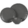 image:imageGibson Elite Villa Amadora  Made in Portugal  12 Piece Dinnerware Set for 4 Two Tone Tan and Grey Speckled Stoneware Plates and Bowls Sets Dish Set with Dinner Plates Salad Plates amp Cereal BowlsBlack Vista Rossio Dinnerware