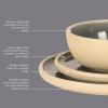image:imageGibson Elite Villa Amadora  Made in Portugal  12 Piece Dinnerware Set for 4 Two Tone Tan and Grey Speckled Stoneware Plates and Bowls Sets Dish Set with Dinner Plates Salad Plates amp Cereal BowlsBlue 12pc Dinnerware Set