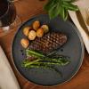 image:imageGibson Elite Villa Amadora  Made in Portugal  12 Piece Dinnerware Set for 4 Two Tone Tan and Grey Speckled Stoneware Plates and Bowls Sets Dish Set with Dinner Plates Salad Plates amp Cereal BowlsTanBlack Valle Amadora Dinnerware