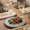 image:imageGibson Elite Villa Amadora  Made in Portugal  12 Piece Dinnerware Set for 4 Two Tone Tan and Grey Speckled Stoneware Plates and Bowls Sets Dish Set with Dinner Plates Salad Plates amp Cereal BowlsTanGrey Valle Amadora Dinnerware