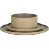 image:imageGibson Elite Villa Amadora  Made in Portugal  12 Piece Dinnerware Set for 4 Two Tone Tan and Grey Speckled Stoneware Plates and Bowls Sets Dish Set with Dinner Plates Salad Plates amp Cereal BowlsTanGrey Valle Amadora Dinnerware
