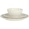 image:imageGibson Elite Villa Amadora  Made in Portugal  12 Piece Dinnerware Set for 4 Two Tone Tan and Grey Speckled Stoneware Plates and Bowls Sets Dish Set with Dinner Plates Salad Plates amp Cereal BowlsWhite Vista Rossio Dinnerware