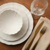 image:imageGibson Elite Villa Amadora  Made in Portugal  12 Piece Dinnerware Set for 4 Two Tone Tan and Grey Speckled Stoneware Plates and Bowls Sets Dish Set with Dinner Plates Salad Plates amp Cereal BowlsWhite Vista Rossio Dinnerware