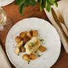 image:imageGibson Elite Villa Amadora  Made in Portugal  12 Piece Dinnerware Set for 4 Two Tone Tan and Grey Speckled Stoneware Plates and Bowls Sets Dish Set with Dinner Plates Salad Plates amp Cereal BowlsWhite Vista Rossio Dinnerware