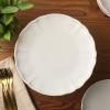 image:imageGibson Elite Vista Rossio  Made in Portugal  106 Inch White Ceramic Cake Stand Pedestal Dessert Stand with Scalloped Rim Cupcake Stand for Wedding Birthday Baby Shower Tea Party