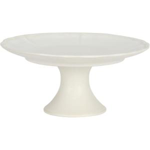 image:imageGibson Elite Vista Rossio  Made in Portugal  106 Inch White Ceramic Cake Stand Pedestal Dessert Stand with Scalloped Rim Cupcake Stand for Wedding Birthday Baby Shower Tea Party