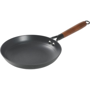 image:imageBabish 11 Inch Cast Iron Skillet with Wooden Handle PreSeasoned Nonstick Pan with Honeycomb Textured Cooking Surface Induction Oven Safe Skillet for Searing Frying Eggs Steak and Stir Fry95Inch Skillet