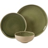 image:imageGibson Elite Bistro Fleur Plates and Bowls Sets 12Piece Stoneware Dinnerware Set for 4 Ivory White Scalloped Dish Set with Dinner Plates Salad Plates amp BowlsGreen Manila Bay