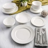 image:imageGibson Elite Bistro Fleur Plates and Bowls Sets 12Piece Stoneware Dinnerware Set for 4 Ivory White Scalloped Dish Set with Dinner Plates Salad Plates amp BowlsWhite Bone China