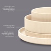 image:imageGibson Elite Bistro Fleur Plates and Bowls Sets 12Piece Stoneware Dinnerware Set for 4 Ivory White Scalloped Dish Set with Dinner Plates Salad Plates amp BowlsCream White Deerfield