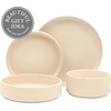 image:imageGibson Elite Bistro Fleur Plates and Bowls Sets 12Piece Stoneware Dinnerware Set for 4 Ivory White Scalloped Dish Set with Dinner Plates Salad Plates amp BowlsCream White Deerfield