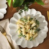 image:imageGibson Elite Bistro Fleur Plates and Bowls Sets 12Piece Stoneware Dinnerware Set for 4 Ivory White Scalloped Dish Set with Dinner Plates Salad Plates amp BowlsIvory White Bistro Fleur