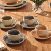image:imageGibson Elite Bistro Fleur Plates and Bowls Sets 12Piece Stoneware Dinnerware Set for 4 Ivory White Scalloped Dish Set with Dinner Plates Salad Plates amp BowlsAssorted Color Manila Bay Cup  Saucer