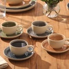 image:imageGibson Elite Bistro Fleur Plates and Bowls Sets 12Piece Stoneware Dinnerware Set for 4 Ivory White Scalloped Dish Set with Dinner Plates Salad Plates amp BowlsAssorted Color Manila Bay Cup  Saucer