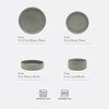 image:imageGibson Elite Bistro Fleur Plates and Bowls Sets 12Piece Stoneware Dinnerware Set for 4 Ivory White Scalloped Dish Set with Dinner Plates Salad Plates amp BowlsSoft Grey Deerfield