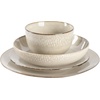 image:imageGibson Elite Bistro Fleur Plates and Bowls Sets 12Piece Stoneware Dinnerware Set for 4 Ivory White Scalloped Dish Set with Dinner Plates Salad Plates amp BowlsTaupe Matisse