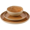 image:imageGibson Elite Bistro Fleur Plates and Bowls Sets 12Piece Stoneware Dinnerware Set for 4 Ivory White Scalloped Dish Set with Dinner Plates Salad Plates amp BowlsOrange Manila Bay