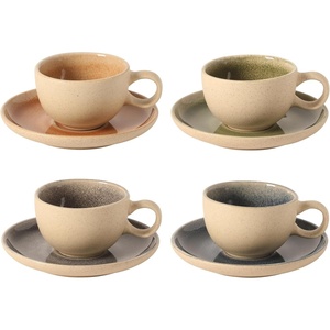image:imageGibson Elite Bistro Fleur Plates and Bowls Sets 12Piece Stoneware Dinnerware Set for 4 Ivory White Scalloped Dish Set with Dinner Plates Salad Plates amp BowlsAssorted Color Manila Bay Cup  Saucer