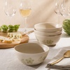 image:imageBloomhouse  2 Time Oprahs Favorite Things  Made in Portugal Hand Painted Dinnerware Set  Porto Petals 12 Piece Service for 4 Floral Plates and Bowls Set  Green OrchidGreen Orchid Cereal Bowls