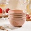 image:imageBloomhouse  2 Time Oprahs Favorite Things  Made in Portugal Hand Painted Dinnerware Set  Porto Petals 12 Piece Service for 4 Floral Plates and Bowls Set  Green OrchidBlush Pink Cereal Bowls
