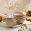 image:imageBloomhouse  2 Time Oprahs Favorite Things  Made in Portugal Hand Painted Dinnerware Set  Porto Petals 12 Piece Service for 4 Floral Plates and Bowls Set  Green OrchidLilly Cream Cereal Bowls