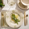 image:imageBloomhouse  2 Time Oprahs Favorite Things  Made in Portugal Hand Painted Dinnerware Set  Porto Petals 12 Piece Service for 4 Floral Plates and Bowls Set  Green OrchidGreen Orchid 12pc Dinnerware
