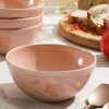 image:imageBloomhouse  2 Time Oprahs Favorite Things  Made in Portugal Hand Painted Dinnerware Set  Porto Petals 12 Piece Service for 4 Floral Plates and Bowls Set  Green OrchidBlush Pink Cereal Bowls