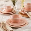 image:imageBloomhouse  2 Time Oprahs Favorite Things  Made in Portugal Hand Painted Dinnerware Set  Porto Petals 12 Piece Service for 4 Floral Plates and Bowls Set  Green OrchidBlush Pink 12pc Dinnerware