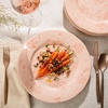 image:imageBloomhouse  2 Time Oprahs Favorite Things  Made in Portugal Hand Painted Dinnerware Set  Porto Petals 12 Piece Service for 4 Floral Plates and Bowls Set  Green OrchidBlush Pink Dinner Plates