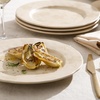 image:imageBloomhouse  2 Time Oprahs Favorite Things  Made in Portugal Hand Painted Dinnerware Set  Porto Petals 12 Piece Service for 4 Floral Plates and Bowls Set  Green OrchidLilly Cream Dinner Plates