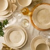 image:imageBloomhouse  2 Time Oprahs Favorite Things  Made in Portugal Hand Painted Dinnerware Set  Porto Petals 12 Piece Service for 4 Floral Plates and Bowls Set  Green OrchidLilly Cream 12pc Dinnerware