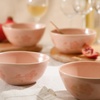 image:imageBloomhouse  2 Time Oprahs Favorite Things  Made in Portugal Hand Painted Dinnerware Set  Porto Petals 12 Piece Service for 4 Floral Plates and Bowls Set  Green OrchidBlush Pink Cereal Bowls