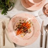 image:imageBloomhouse  2 Time Oprahs Favorite Things  Made in Portugal Hand Painted Dinnerware Set  Porto Petals 12 Piece Service for 4 Floral Plates and Bowls Set  Green OrchidBlush Pink 12pc Dinnerware