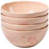 image:imageBloomhouse  2 Time Oprahs Favorite Things  Made in Portugal Hand Painted Dinnerware Set  Porto Petals 12 Piece Service for 4 Floral Plates and Bowls Set  Green OrchidBlush Pink Cereal Bowls