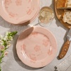 image:imageBloomhouse  2 Time Oprahs Favorite Things  Made in Portugal Hand Painted Dinnerware Set  Porto Petals 12 Piece Service for 4 Floral Plates and Bowls Set  Green OrchidLilly Cream Salad Plates