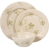 image:imageBloomhouse  2 Time Oprahs Favorite Things  Made in Portugal Hand Painted Dinnerware Set  Porto Petals 12 Piece Service for 4 Floral Plates and Bowls Set  Green OrchidGreen Orchid 12pc Dinnerware