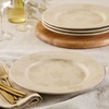 image:imageBloomhouse  2 Time Oprahs Favorite Things  Made in Portugal Hand Painted Dinnerware Set  Porto Petals 12 Piece Service for 4 Floral Plates and Bowls Set  Green OrchidLilly Cream Dinner Plates