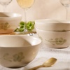 image:imageBloomhouse  2 Time Oprahs Favorite Things  Made in Portugal Hand Painted Dinnerware Set  Porto Petals 12 Piece Service for 4 Floral Plates and Bowls Set  Green OrchidGreen Orchid Cereal Bowls