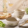 image:imageBloomhouse  2 Time Oprahs Favorite Things  Made in Portugal Hand Painted Dinnerware Set  Porto Petals 12 Piece Service for 4 Floral Plates and Bowls Set  Green OrchidGreen Orchid Cereal Bowls